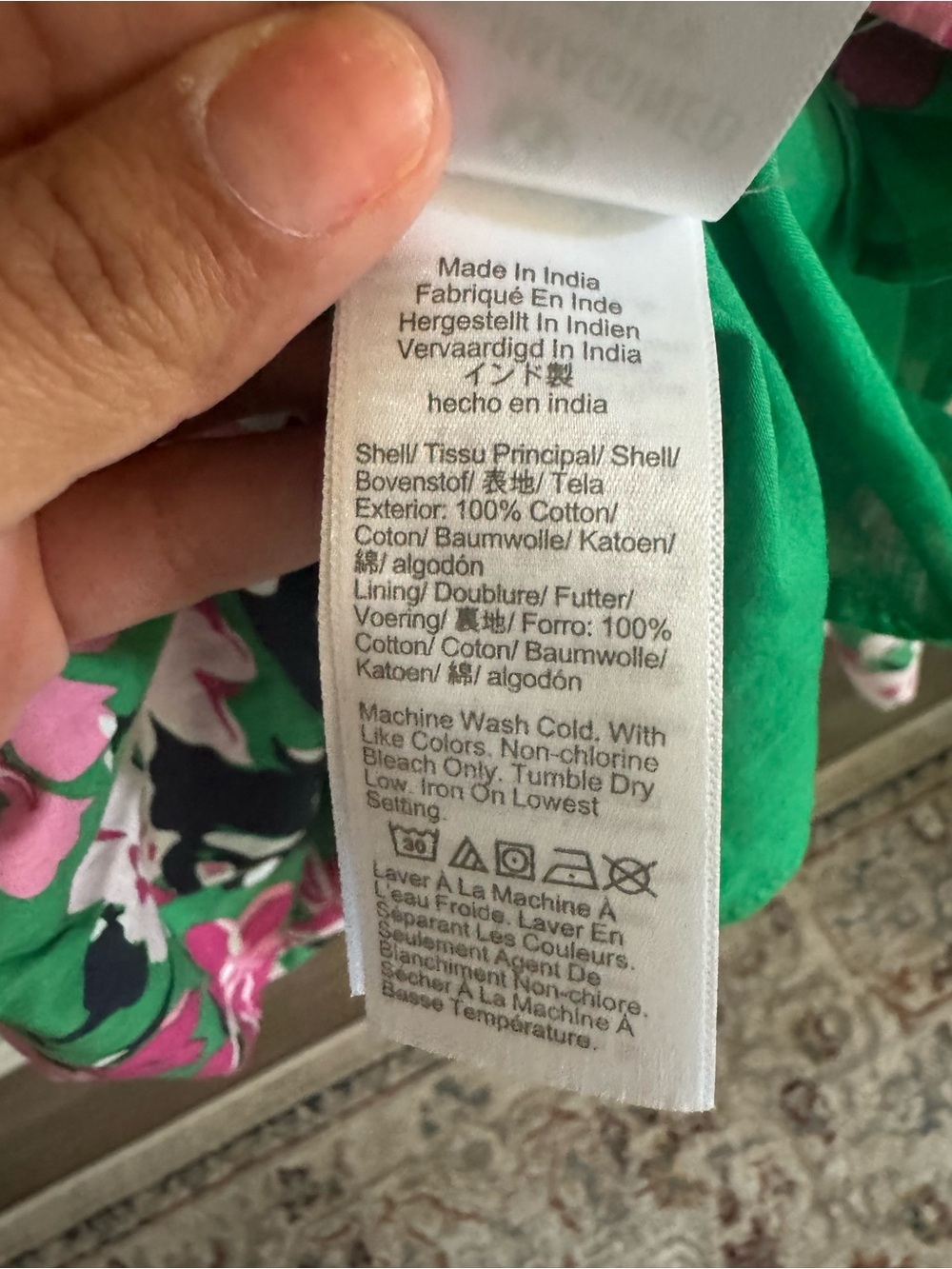 J.Crew Factory Floral Ruffle Trim Midi Dress Green Pink Sleeveless Size 12 - Picture 5 of 10